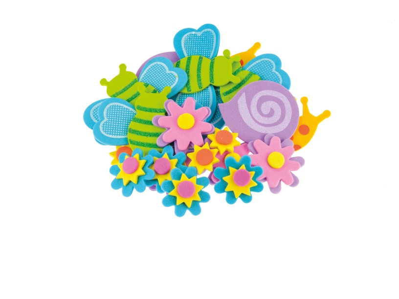 Naklejki z pianki brokat Wiosna 18szt Brewis